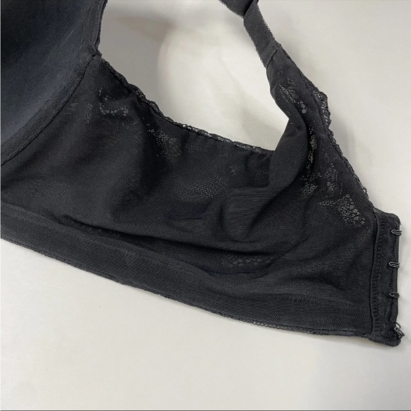 Torrid Curve 42DDD 360 Back Smoothing Pushup Tshirt Bra Black Floral Lace #1246 - Picture 11 of 13